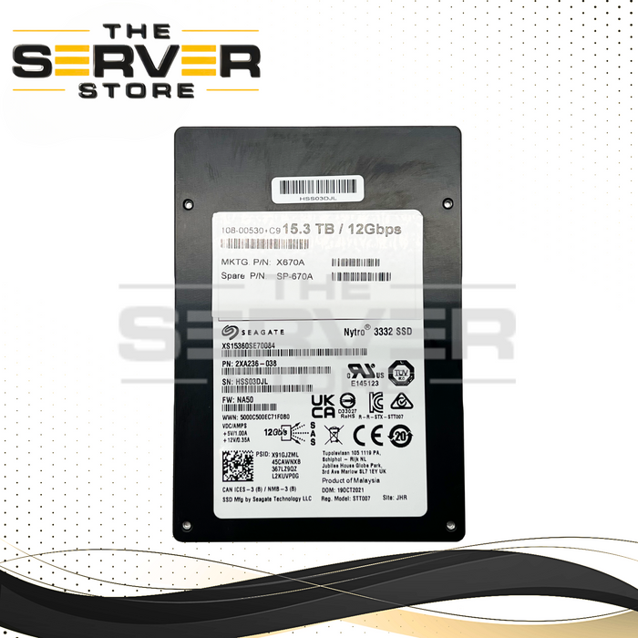 Seagate 15.36TB SAS 12G 2.5" SSD XS15360SE70084 STT007 Nytro 3332 2XA236-038
