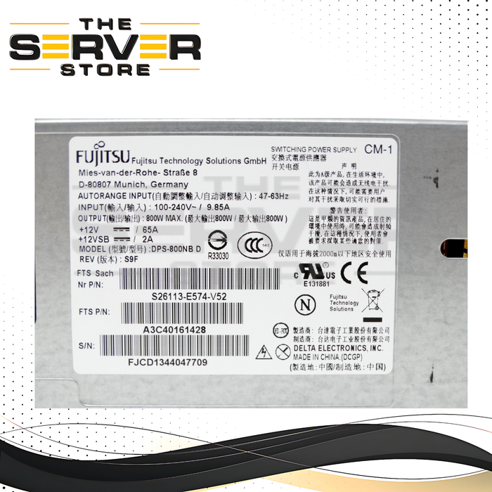 Fujitsu 800W Server Power for Fujitsu RX300 RX200 S7 (DPS-800NB)