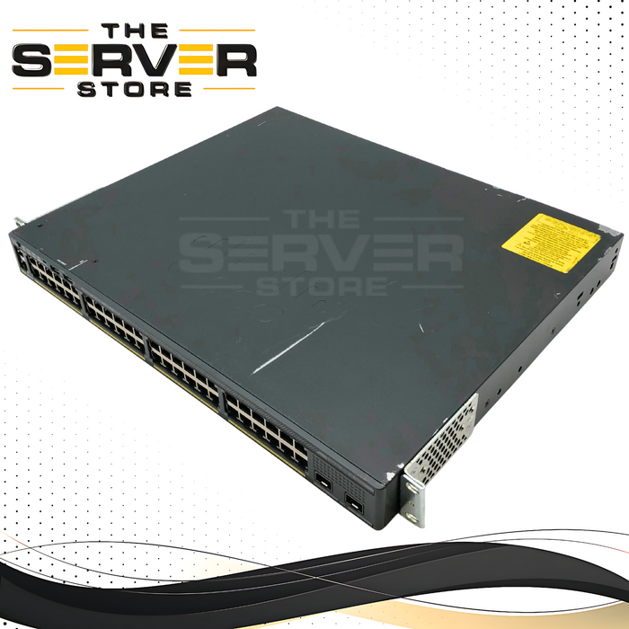 (AS IS ) Cisco Catalyst 2960X Series 48-Port Gigabit Ethernet (GigE) PoE+ Switch with 740W Power Budget, 2x 10 Gigabit SFP+ Uplink Ports, and Front-to-Back Airflow. P/N: WS-C2960X-48FPD-L.