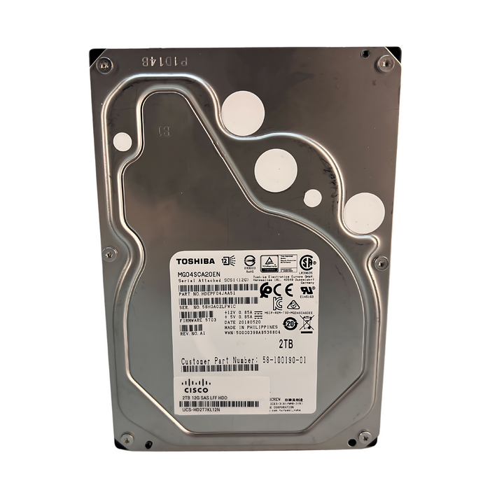 Toshiba 2TB 7.2K 12Gbps SAS 3.5" Hard Drive (UCS-HD2T7KL12N)