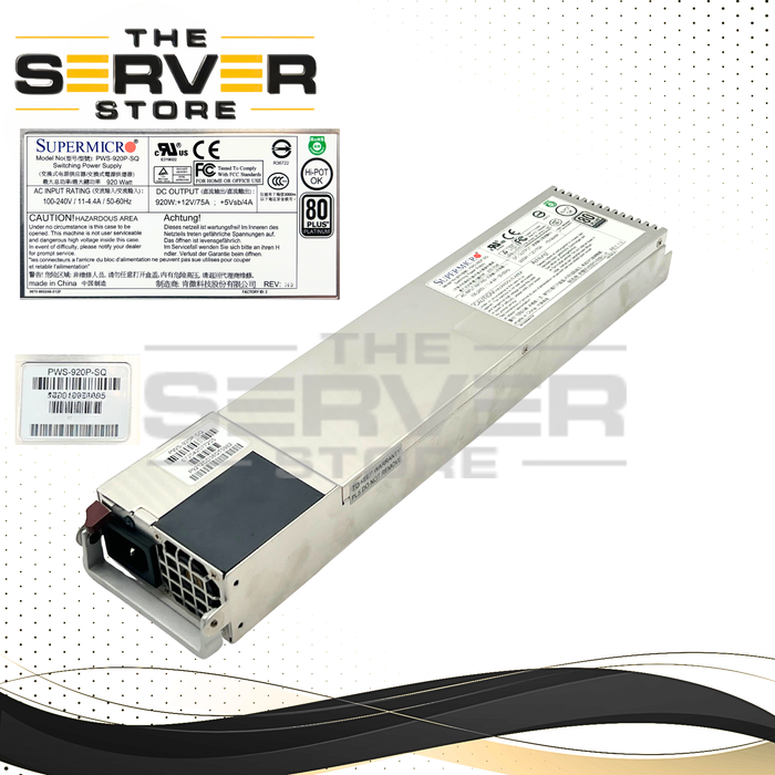 Supermicro 920W 80 Plus Platinum 1U Switching Power Supply PWS-920P-SQ