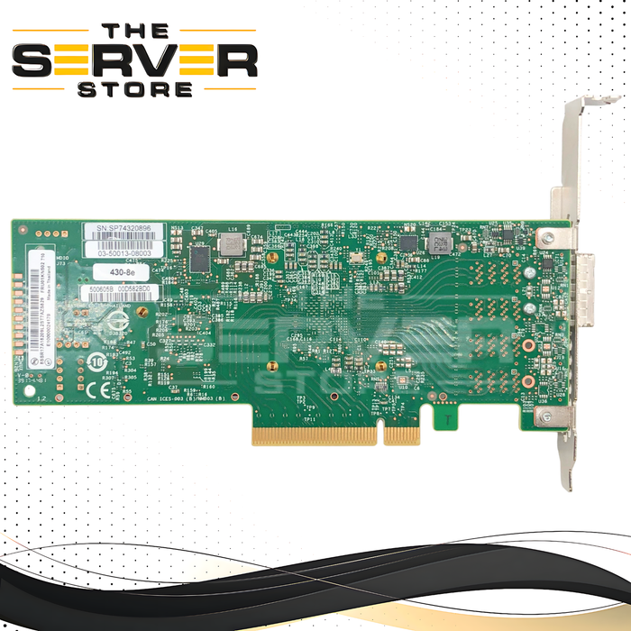 Lenovo Avago 430-8E 12Gb/s SATA/SAS PCI Express x8 Host Bus Adapter (HBA) with 2x SFF-8644 External Ports and High-Profile Bracket. P/N: 01KN502.