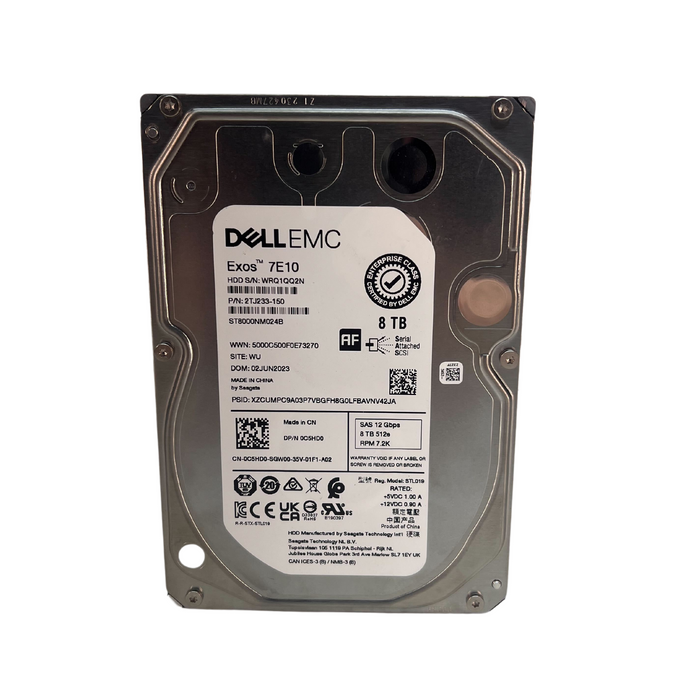 Dell SAS 3.5" 12Gbps 8TB RPM 7.2K Hard Drive HDD (C5HD0)