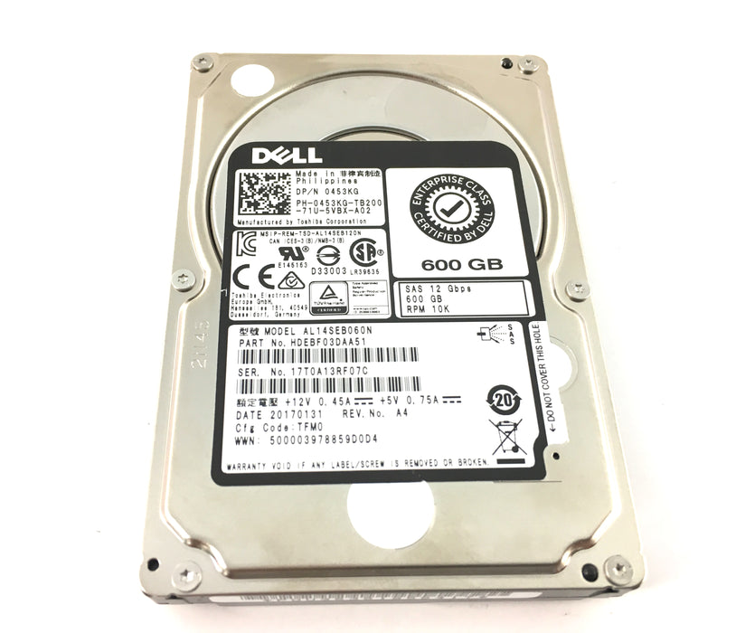 Dell Enterprise 600GB 10K 12Gbps SAS 2.5'' Hard Drive (HDEBF03DBA51)