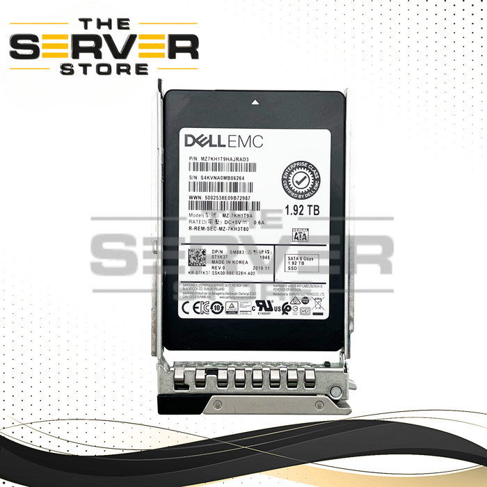 Dell EMC 1.92TB SATA 6G MU SFF 2.5" SSD Samsung SM883 071K37 71K37