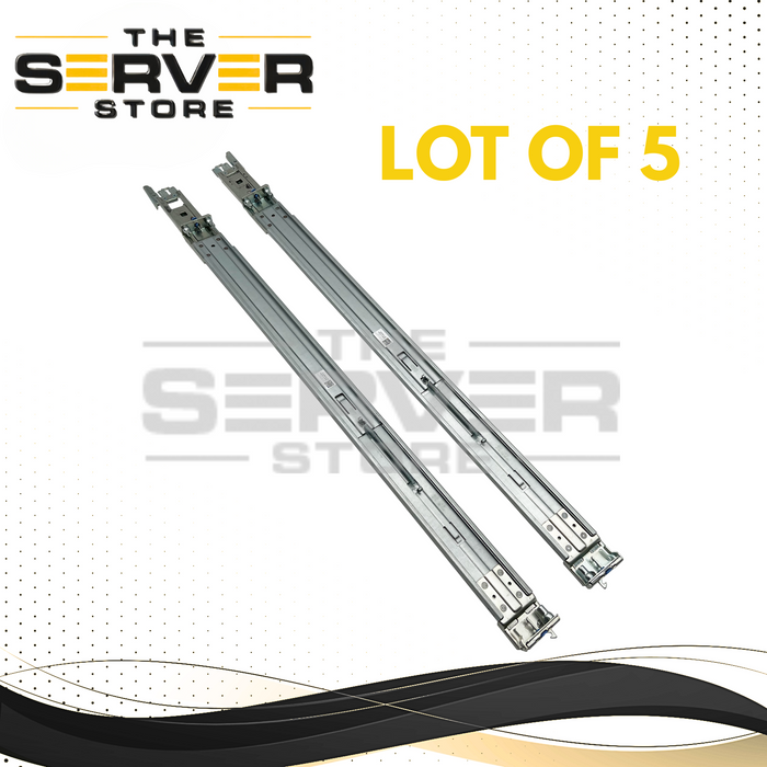 (LOT OF 5) Dell 1U Type A7 Sliding Ready Rails Kit for PowerEdge R620 R630 R640 R420 R430 R320 R330 0RK1KT RK1KT