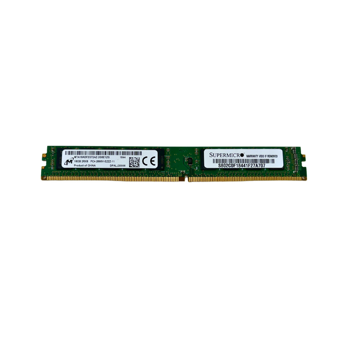 Micron 16GB 2RX8 PC4-2666V-E DDR4 ECC Unbuffered DIMM VLP Memory(MTA18ADF2G72AZ-2G6E1)