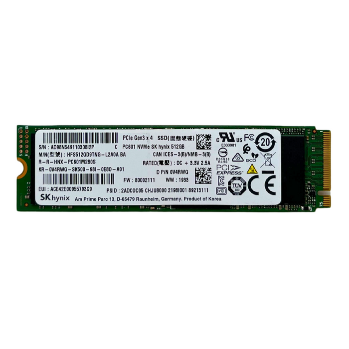 Dell 512GB PCIe Gen3 x 4 M.2 SSD Solid State Drive SKhynix PC601 HFS512GD9TNG-L2A-0V4RWG