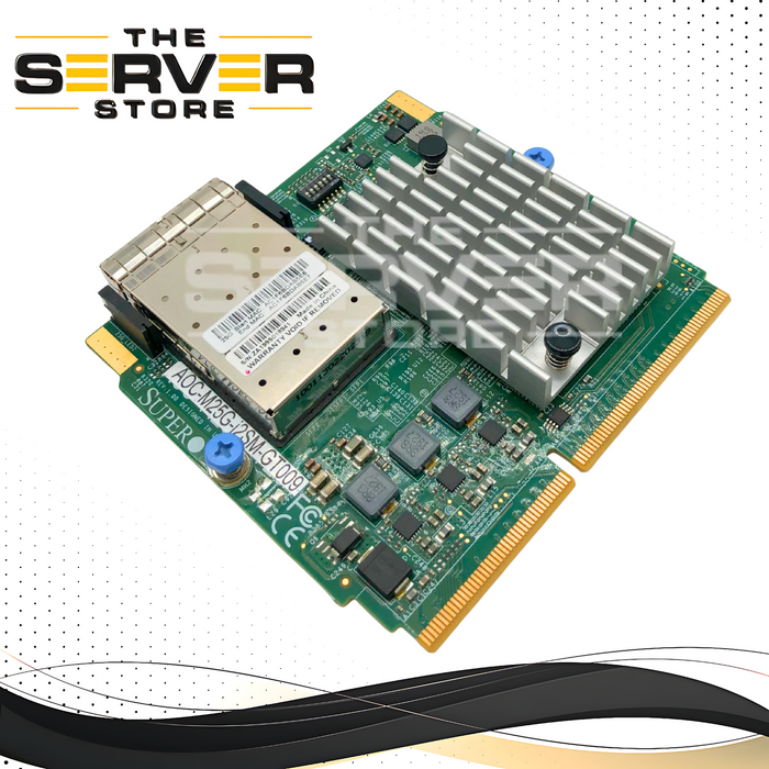 Supermicro Dual-Port 25GbE SFP28 SIOM Network Adapter based on Intel XXV710 Controller. P/N: AOC-M25G-i2SM-GT009.