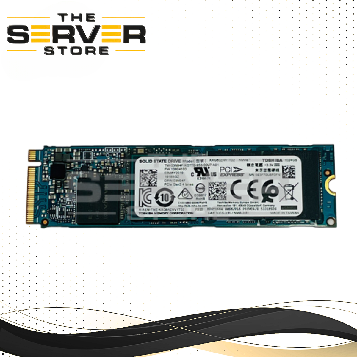 Dell 1TB NVMe 2280 M.2 PCIe Gen 3.0 x4 SSD Toshiba XG6