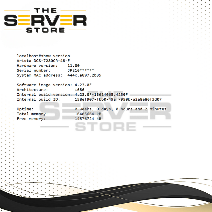 Arista 48x100GbE QSFP 8x40GbE QSFP+ 4.31.0F Switch Router DCS-7280CR-48 DCS-7280CR-48-F