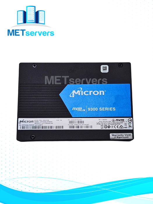 Micron 9300 PRO series 3.84TB NVMe U.2 2.5" SSD Solid State Drive (MTFDHAL3T8TDP-1AT1ZABYY)