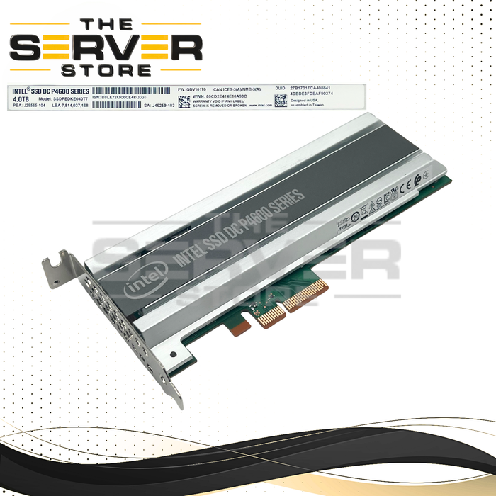 Intel 4TB NVMe MU PCIe Gen 3.0 x4 HHHL Add-in Card (AIC) SSD DC P4600 Series SSDPEDKE040T7