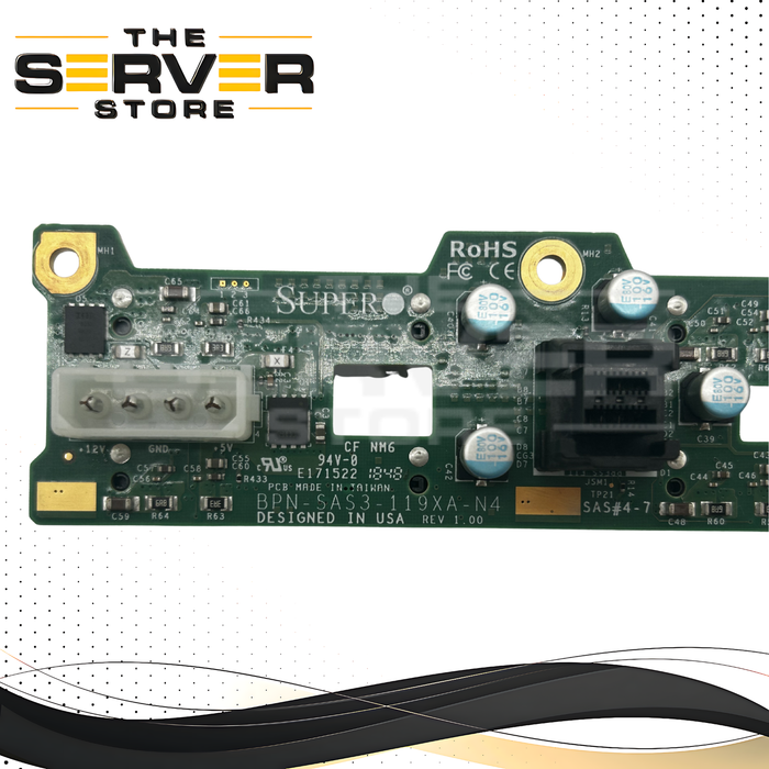 Supermicro 12G SAS3/SATA3 4x NVMe 4x Backplane BPN-SAS3-119XA-N4