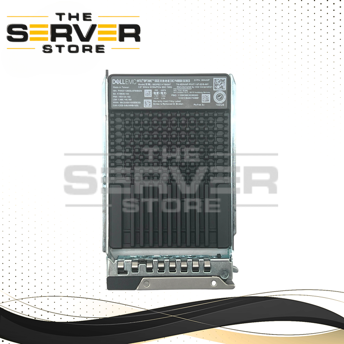 Dell 750GB NVMe U.2 WI SFF 2.5" PCIe G3 x4 SSD Intel Optane P4800X 0DX4NF DX4NF