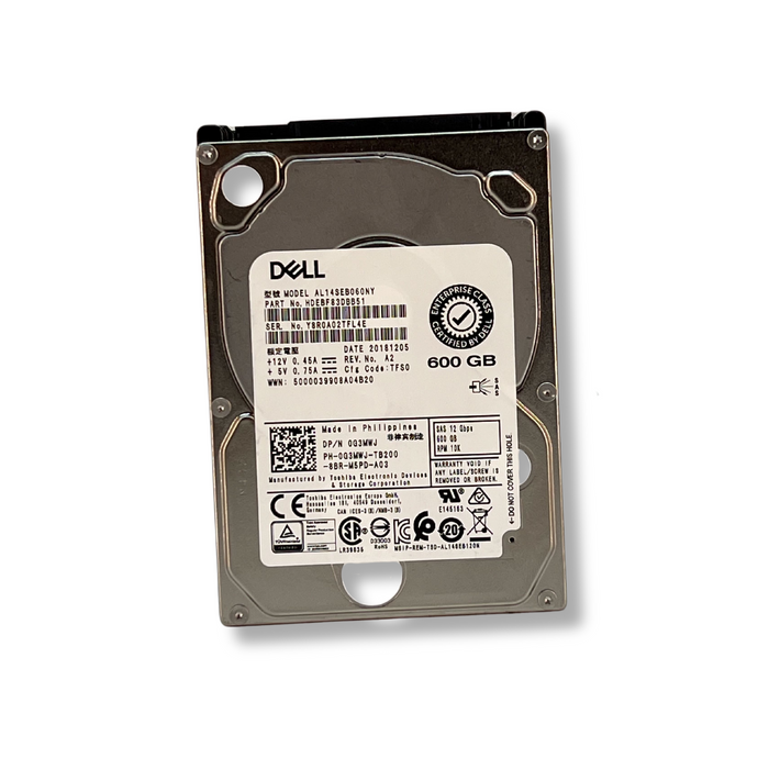 600GB 10K 2.5inch SAS 12Gbps HDD Hard Drive (G3MWJ)