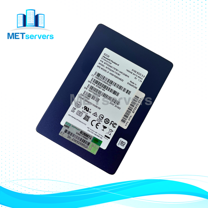 HPE 5100 ECO 1.92TB MLC SATA 6Gbps Read Intensive 2.5" SSD Solid State Drive (VK001920GWEZE)