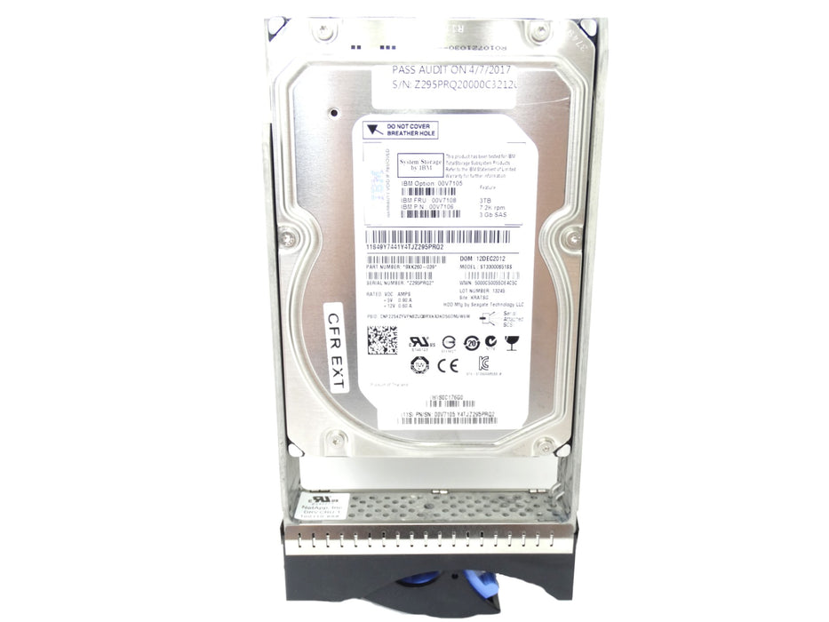 IBM 3TB 7.2K 3Gb/s SAS 3.5'' Hard Drive (00V7105)