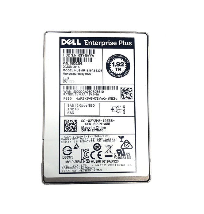 Dell Enterprise Plus 1.92TB 12GB/s SAS 2.5'' SSD (2Y3M8)