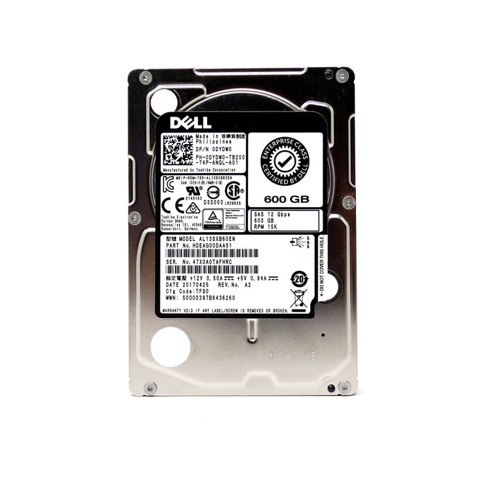 Dell 600GB 15K 12G 12Gbps SAS 2.5'' Enterprise HDD Hard Drive (0DYDW0)