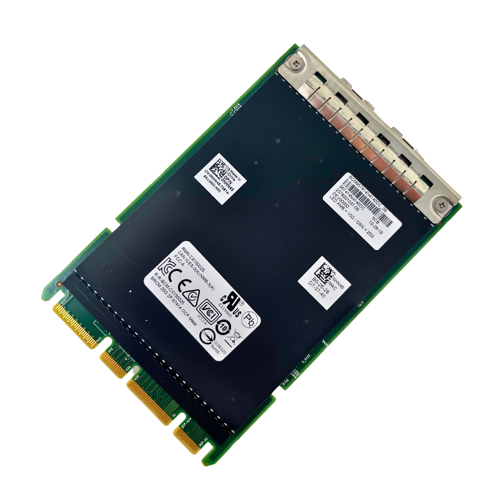 Dell Broadcom 2 Port 25/10 Gb/s PCIe 3.0 x8 OCP 3.0 NIC 0NHN45 NHN45 ...