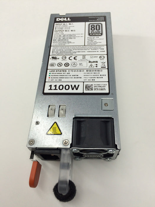 Dell PowerEdge R520 R620 R720 R720XD R820 T620 1100W Power Supply (38GYJ)