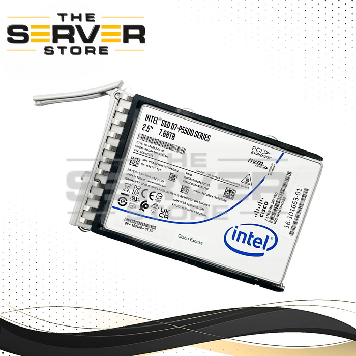 Cisco 7.68TB U.2 NVME High Performance Medium Endurance SSD Intel D7-P5500 UCS-NVMEI4-I7680
