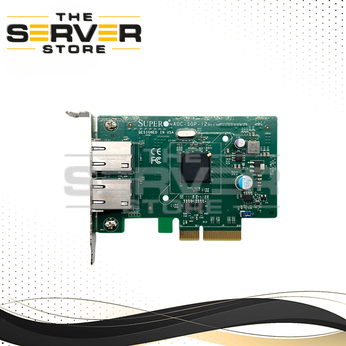 Supermicro Dual Port RJ-45 Intel i350 GbE PCIe Gigabit Ethernet Card AOC-SGP-I2
