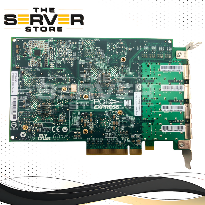 IBM Emulex LPE12004 8Gb/s Quad-Port Fibre Channel (FC) Host Bus Adapter (HBA) for POWER Systems. Feature Code: 5729. P/N: 74Y3467.