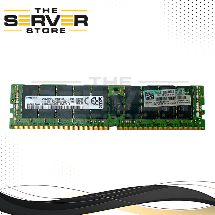 HPE 128GB 4DRx4 DDR4-3200-L PC4-25600 LRDIMM ECC Load-Reduce Memory Samsung M386AAG40AM3-CWE P11447-1A1 P20505-001 P07652-B21