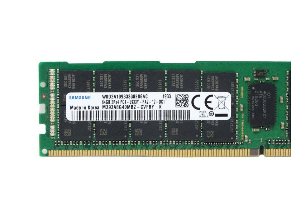 Samsung 64GB 2RX4 PC4-2933Y DDR4-23400 ECC REG RDIMM Memory (M393A8G40MB2-CVFCO)