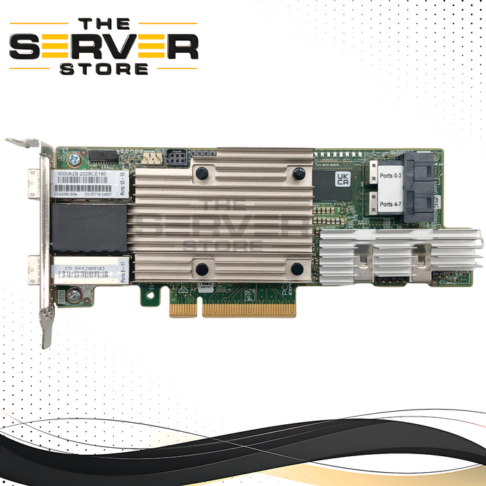 Broadcom MegaRAID 9380-8i8e 12Gb/s SAS/SATA PCIe 3.0 x8 RAID Controller with 8 Internal & 8 External Ports and Low-Profile Bracket. P/N: 03-25716-24007.
