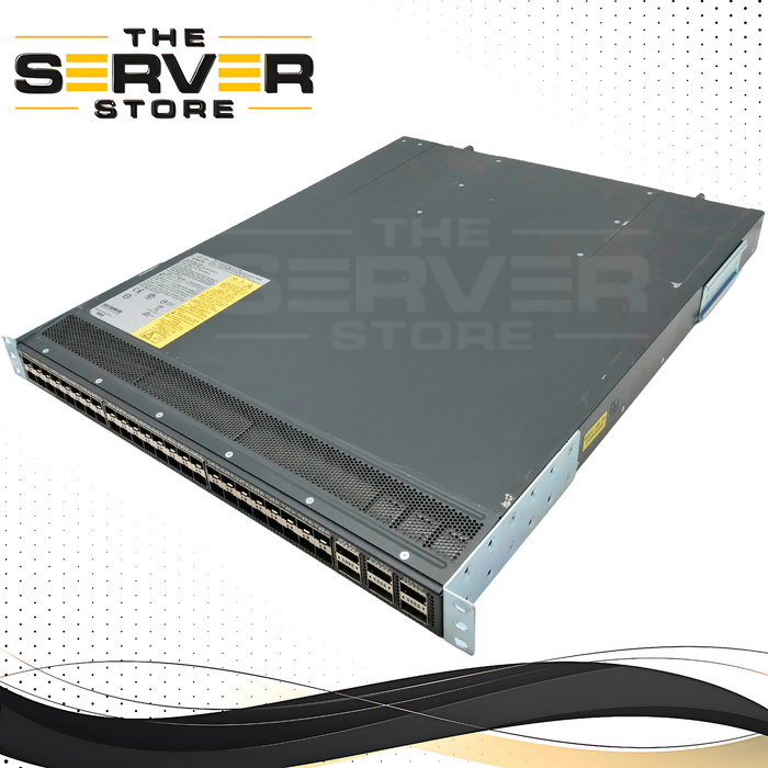 Cisco UCS 6454 54-Port Fabric Interconnect with Back-to-Front Airflow and Dual Power Supply Units (PSUs). P/N: UCS-FI-6454.