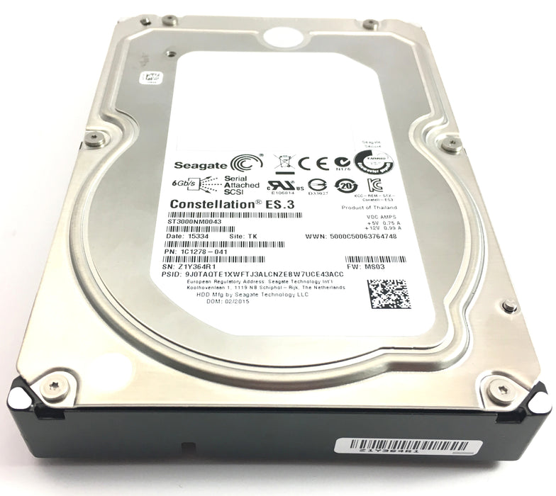 SEAGATE CONSTELLATION ES.3 3TB 7.2K 6GBPS SAS 3.5'' HARD DRIVE (1C1278-041)