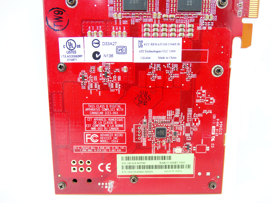 BARCO ATI FirePro MXRT-5400 1GB 3D GDDR5 DVI 2*Display Port Video Card (102C0140602)