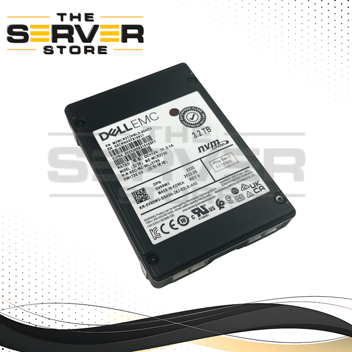 Dell 3.2TB NVMe U.2 PCIe G4 x4 MU 2.5 SSD Samsung PM1735 MZ-WLR3T20 0V69W3 V69W3