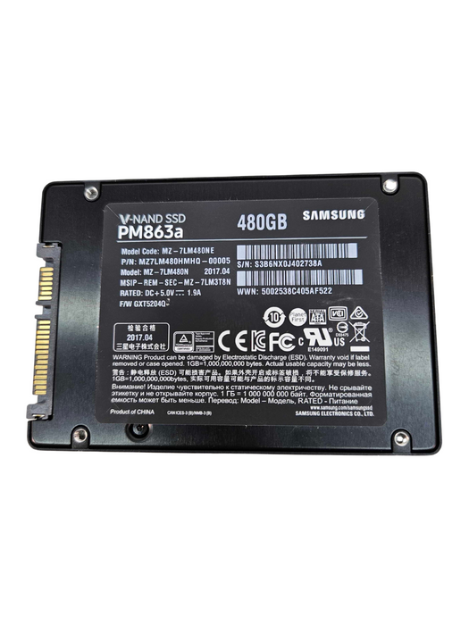 Samsung PM863a 480GB SATA 6Gbps 2.5" SSD (MZ-7LM480NE)