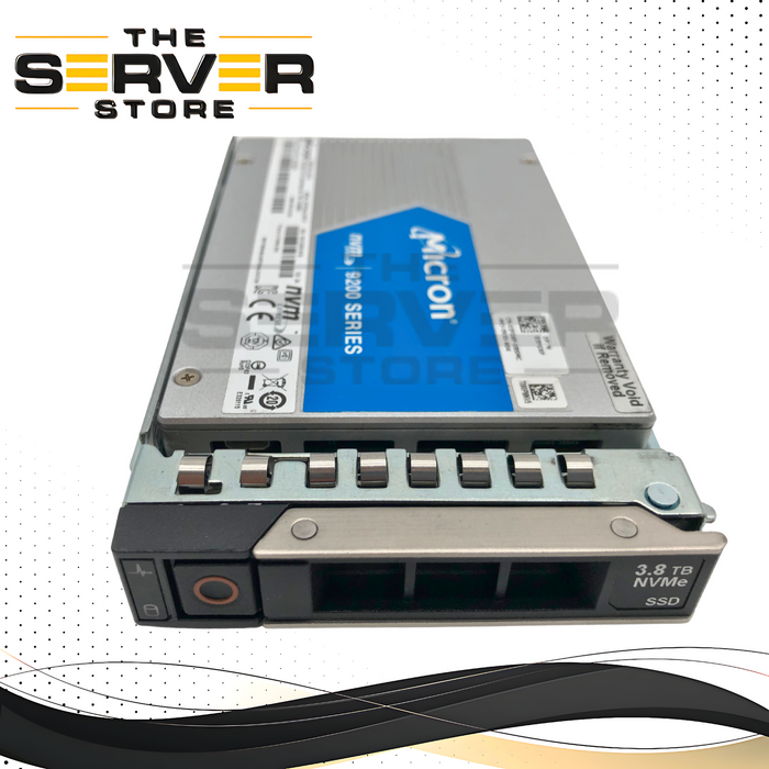 Dell Micron 9200 PRO 3.84TB NVMe U.2 2.5-inch SFF Mixed Use Enterprise Solid State Drive (SSD) in Caddy. P/N: 03FG6P, 3FG6P, MTFDHAL3T8TCT-1AR1ZABYY, MTFDHAL3T8TCT.