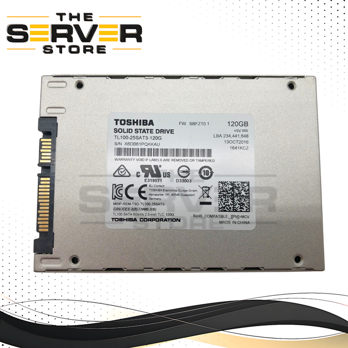 Toshiba OCZ TL100 120GB 2.5-inch SATA III 6Gb/s Internal Solid State Drive (SSD). 80-90% Health. P/N: TL100-25SAT3-120G.