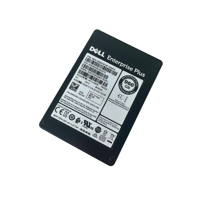 Dell Samsung PM1633a 960GB SAS 12Gbps 2.5" Enterprise SSD Solid State Drive (MZ-ILS960B)