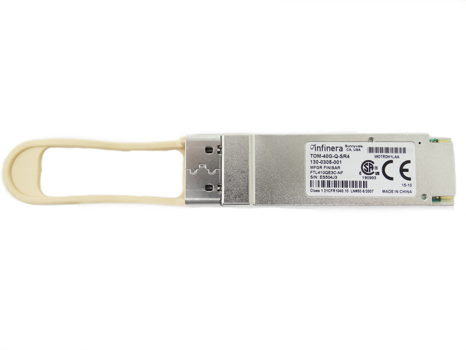 Infinera 40GBase QSFP SR4 MPO, 150 meters, 850 nm QSFP+ Transceiver (TOM-40G-Q-SR4)