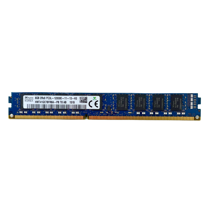 Hynix 8GB 2RX8 PC3L-12800E DDR3-1600 ECC Unbuffered VLP Memory (HMT41GE7BFR8A-PB)