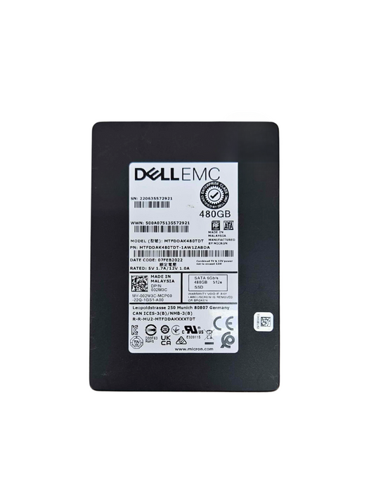 DELL EMC MICRON 480GB SATA 6GBPS 2.5" SSD (02M3C)