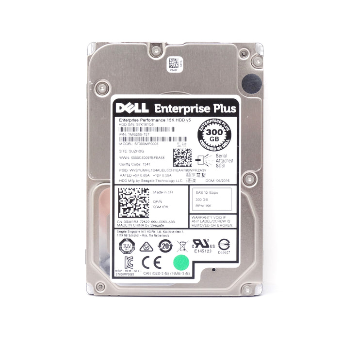 Dell Enterprise Plus 300GB 15K 12Gbps SAS 2.5'' Hard Drive (0GM1R8)