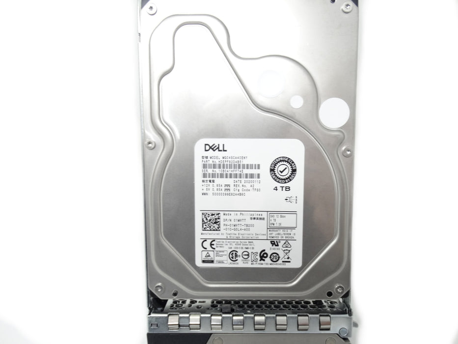 Dell 4TB 7.2K 12GB/s 3.5'' SAS HDD Hard Drive (01MVTT)