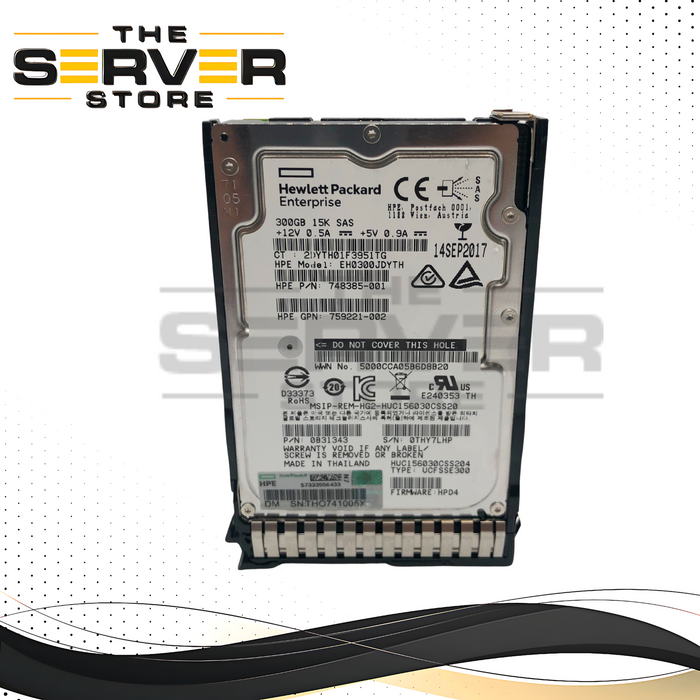 HP 300GB 15K 12G SAS 2.5" SFF HDD in Caddy 748385-001, 759221-002, EH0300JDYTH