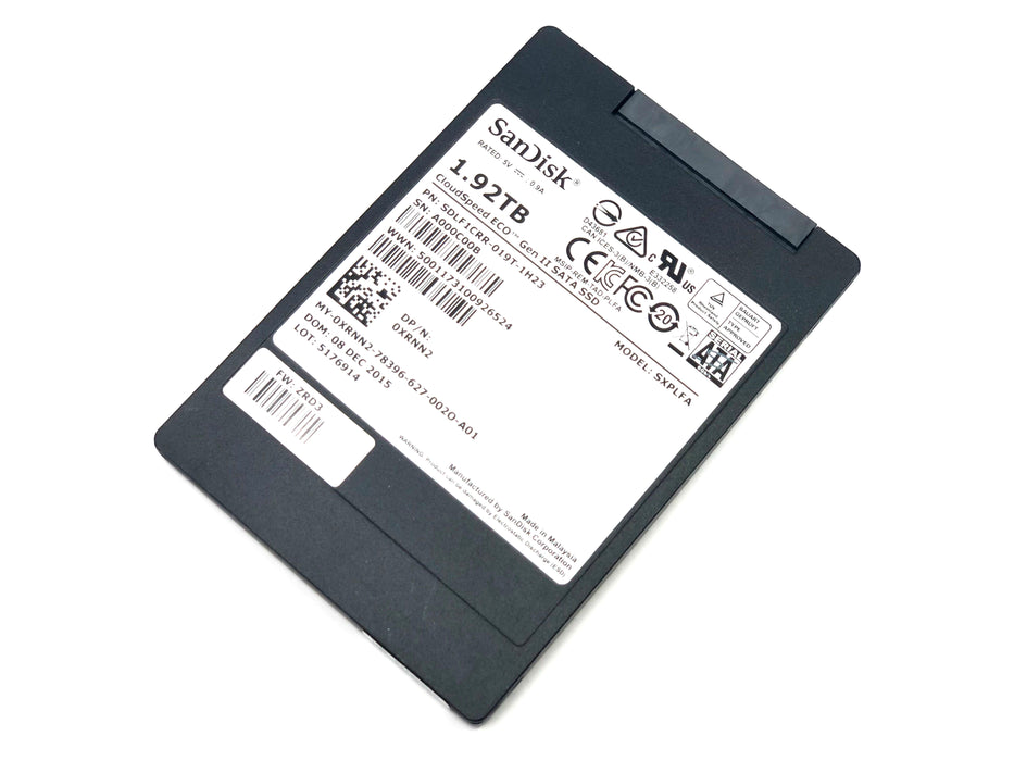 Dell Enterprise 1.92TB MLC SATA 6Gbps 2.5'' SSD (SDLF1CRR-019T-1H23)