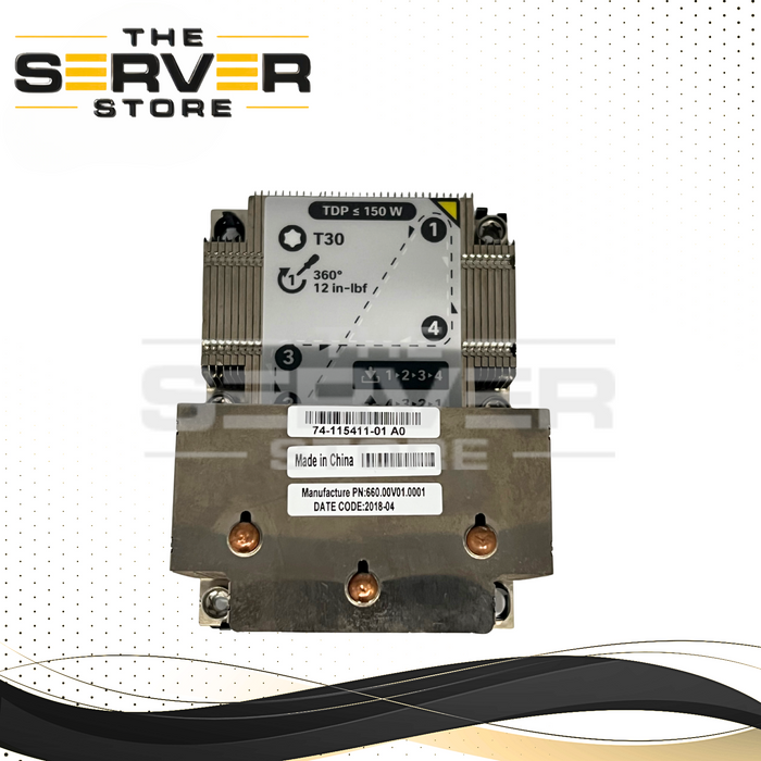 (LOT OF 2) Cisco 2U Standard Heatsink for UCS C240 M5 74-115411-01