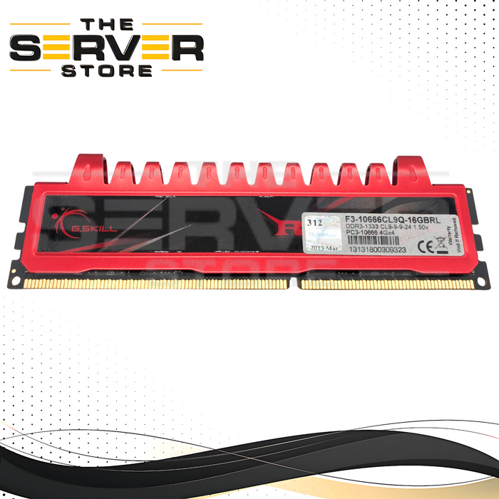 G.SKILL Ripjaws 4GB DDR3 1333MHz PC3-10666 CL9 Desktop RAM F3-10666CL9Q-16GBRL