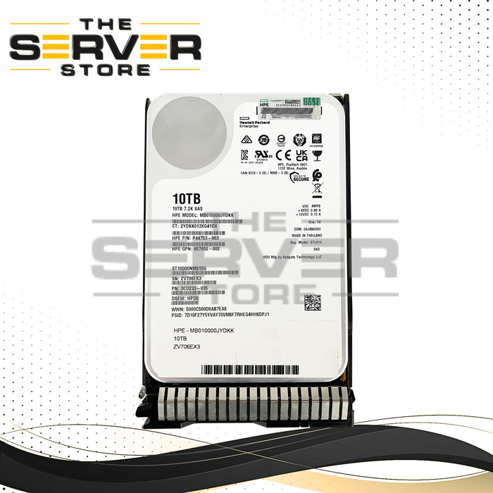 HPE 10TB SAS 12G 7.2K LFF SCC 3.5" HDD Seagate Exos X10 857644-B21 857965-001